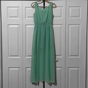 Long Teal Maxi Dress Size Medium